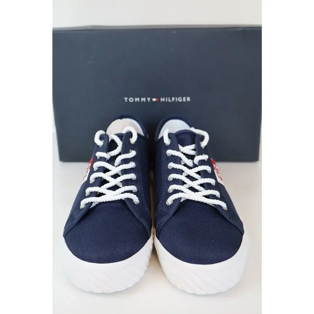 NEW Tommy Hilfiger Hartliy Sneakers Women's Navy Blue Low Top Lace Up Size 9.5M